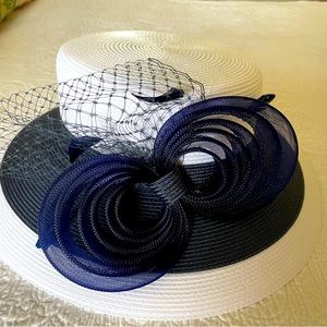 Navy & white hat fit for the royals!